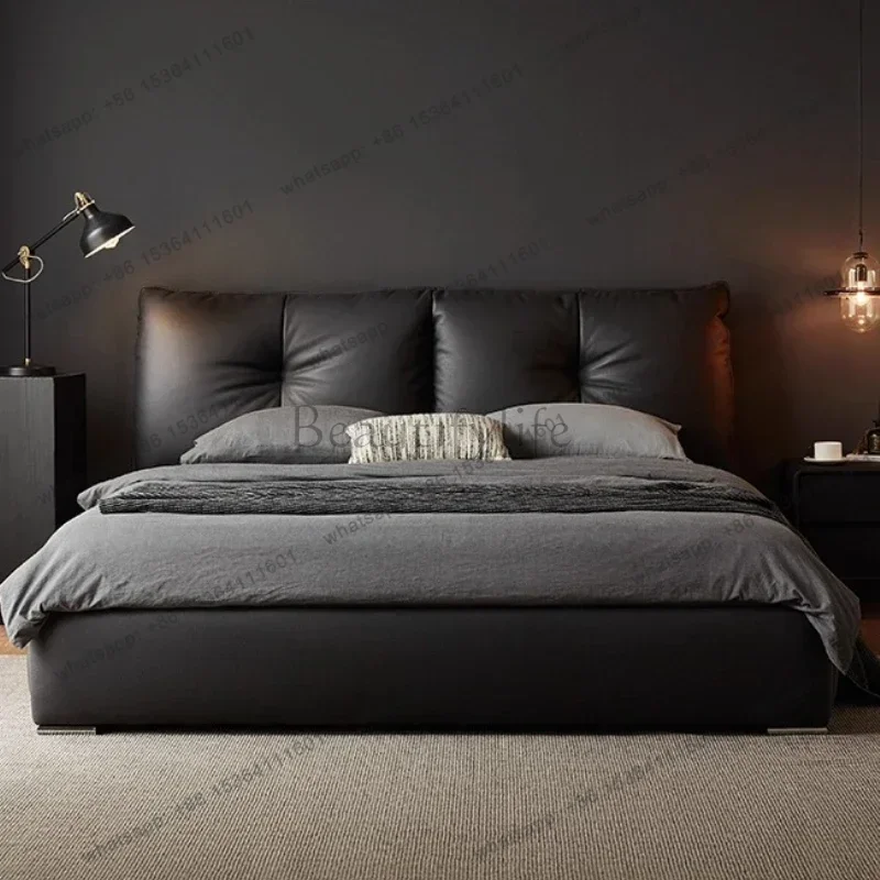 

Двуспальная кровать Queen-size, итальянская минималистичная кровать для супругов, мебель для спальни