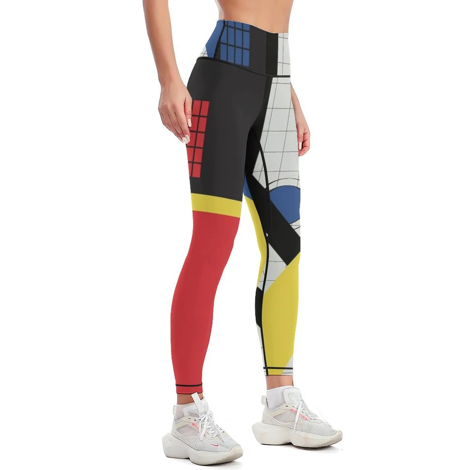 Leggings geometrici Bauhaus sport per pantaloni da palestra abbigliamento sportivo da palestra abbigliamento da palestra Leggings da donna