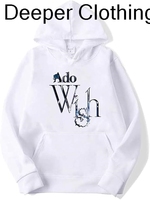 Ado Wish 2025 World Tour Face Pullovers Singer New Logo Merch Unisex Fashion Casual Long Sleeve Sweatshirts Fan gifts hoodies