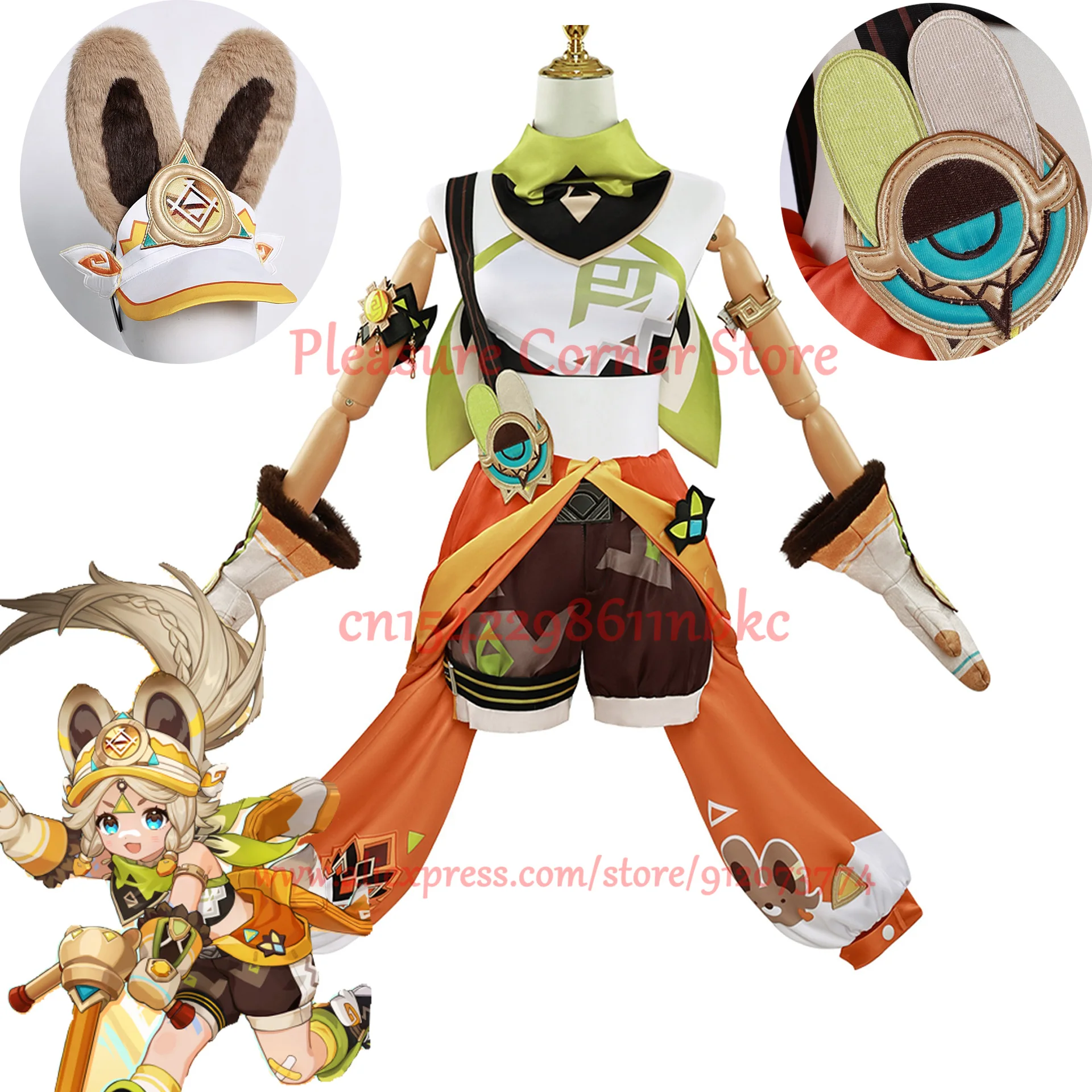 IN STOCK Kachina Cosplay Costume Game Genshin Impact Kachina Cosplay Outfit Costume Full Set Anime Carnival Comic Con Prop