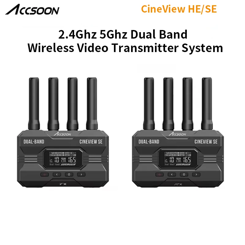 Accsoon CineView HE/SE 2.4Ghz 5Ghz Patented Dual-Band Technology SDI&HDMI Wireless Video Transmission System for Photo Studio