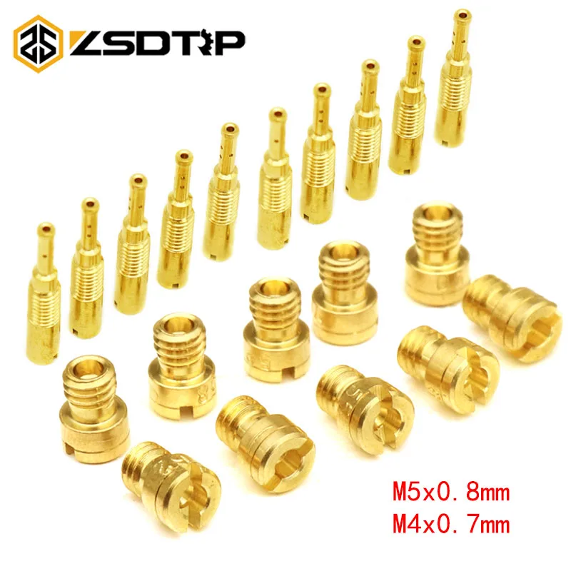 ZSDTRP 20pcs Keihin N424-74C Pilot Jet Slow Jet Keihin 99101-116 Main Jet for GY6-50 PZ19 YZF-R6 DR-Z110 KLX110 ATV