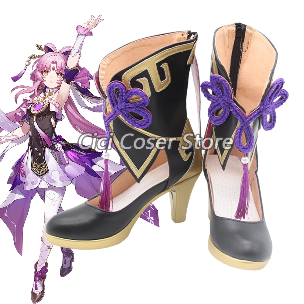 Anime Game Honkai Star Rail Fu Xuan Cosplay Shoes Heels Women Men Halloween Carnival Party Fuxuan Cosplay Shoes Boots Customized