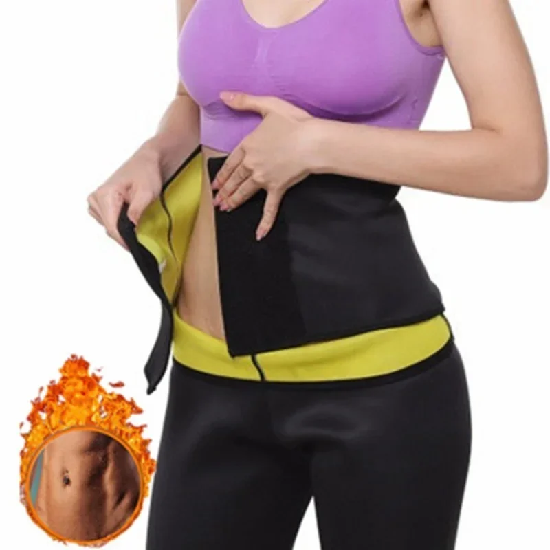 Sauna Sweat Belt Weight Loss Neoprene Waist Trainer Body Shaper Corset Slimming Belly Sheath Women Tummy Trimmer Cincher Sports