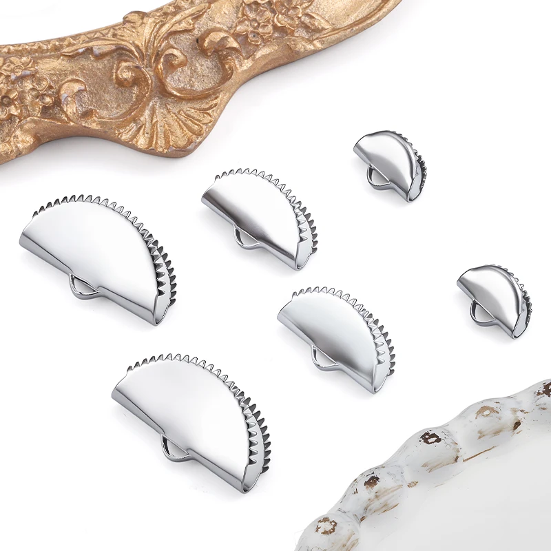 

50 шт./лот 13/15/20 мм металлические обжимные заглушки для кисточек, кожаный шнур, концевые застежки, соединители, застежки, аксессуары для изготовления ювелирных изделий