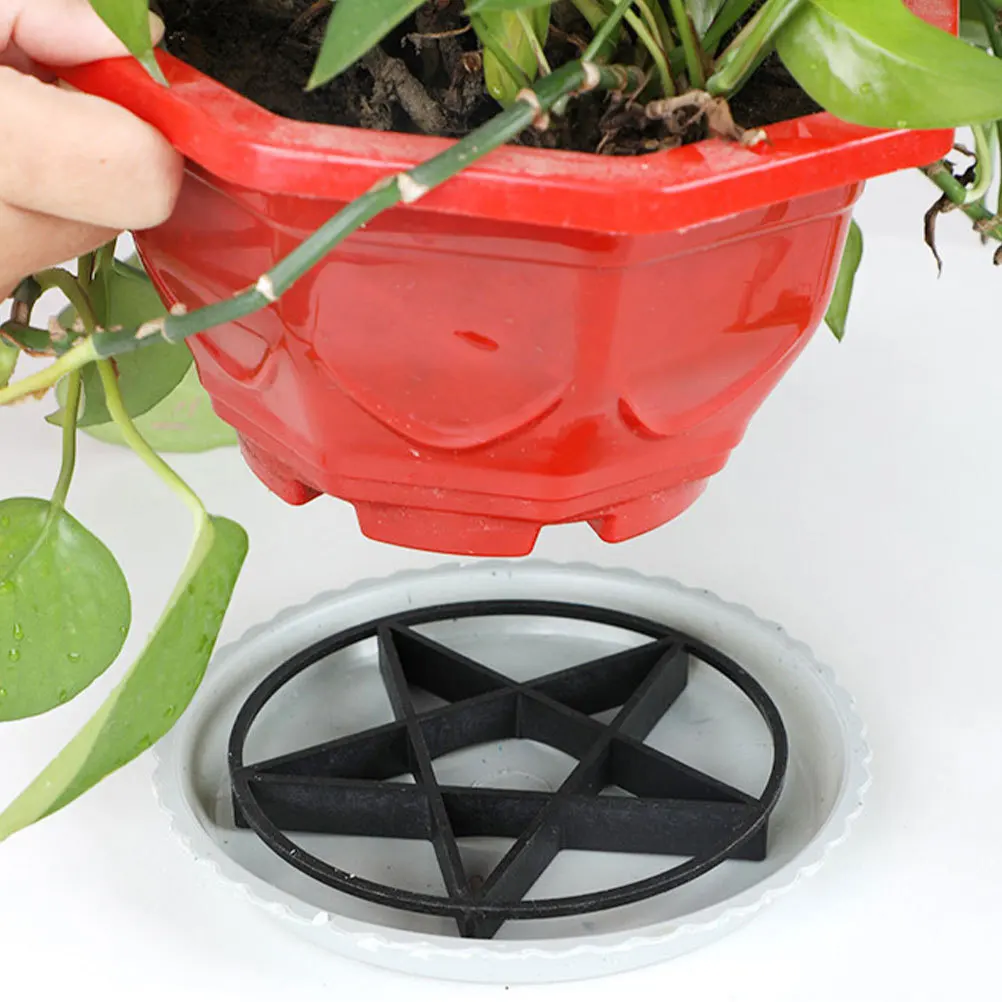 10 個通気性のある植物スタンド中空デザイン屋内屋外植木鉢ライザープランターベースマット庭の装飾ツール