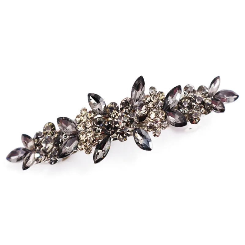 Trendy Hair Clips for Bridal Headpiece Alloy Rhinestone Red Party Wedding Head Clip Ornaments Accessories Bride Jewelry Tiaras