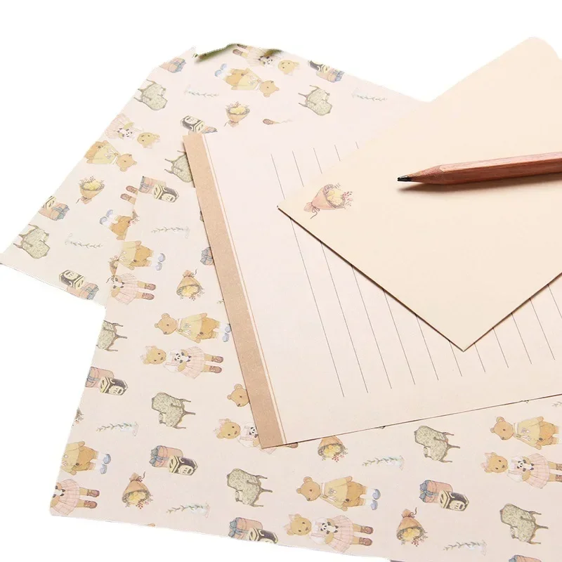 6PCS Letter Papers 3PCS Envelopes Sweet Letter Paper Envelope Set Cute Animal Writing Papers Festival Letter for Friends