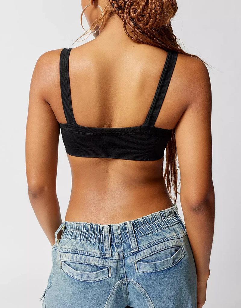 Gestrickte Baumwolle Frauen Rohr Top Stretchy Rippen Ärmellose Streetwear Schlank Weiß Crop Tops Sexy Sommer Tops Cami Femme – Detail 38