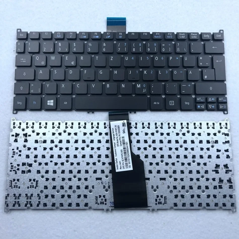 

Germany Keyboard For Acer Aspire one 725 726 756 S3 MS2346 S3-371 S3-391 S3-951 S5 S5-391 V5-121 V5-131 V5-171 C710 B113