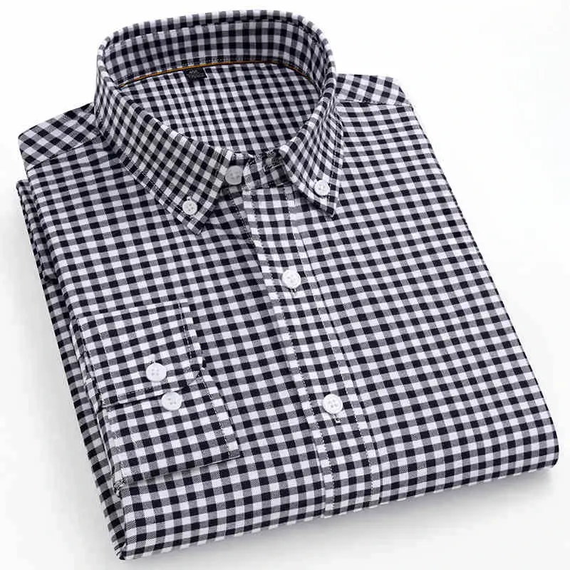 New In Shirt 100%Cotton Fashion Long Sleeve Shirts for Man Slim Fit Formal Plian Shirt Soft Casual Office Designer Plaid Clothes - Image 4