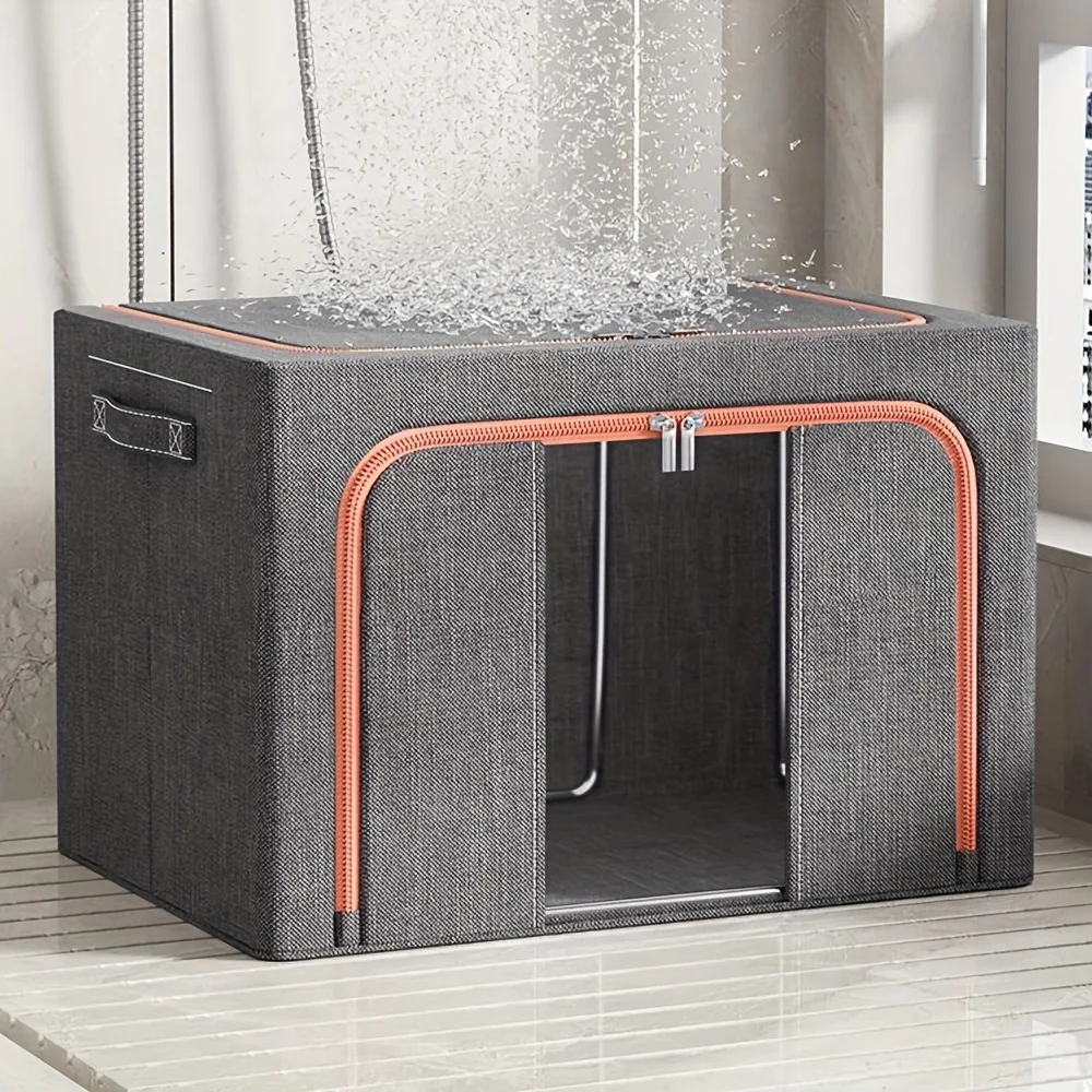 Grote opvouwbare opbergdoos Oxford doek dik stalen frame opbergdoos 66L studentenslaapzaal kleding quilt