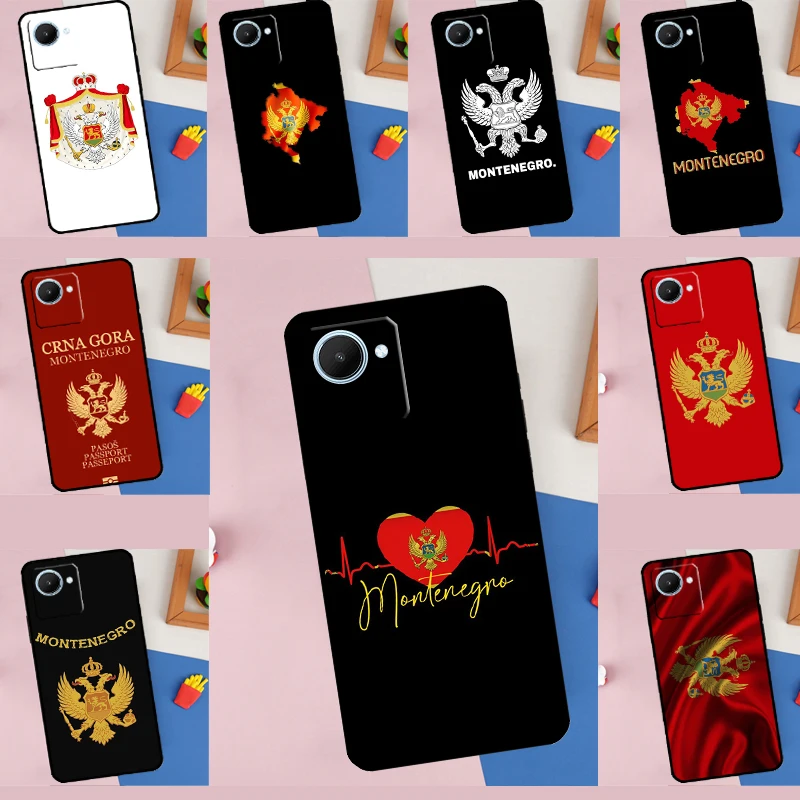 Montenegro Flag For Realme 11 9 10 Pro Plus GT Neo 5 3 2 T C11 C15 C21Y C25s C30 C31 C33 C35 C55 Phone Case