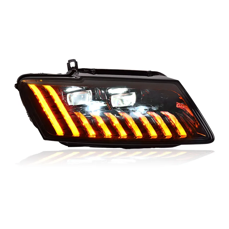 Dedicated for Q5 LED Lens Headlight Assembly 09-18 Model New 12V Daytime Running Light Water Turn Signal Plug and Play