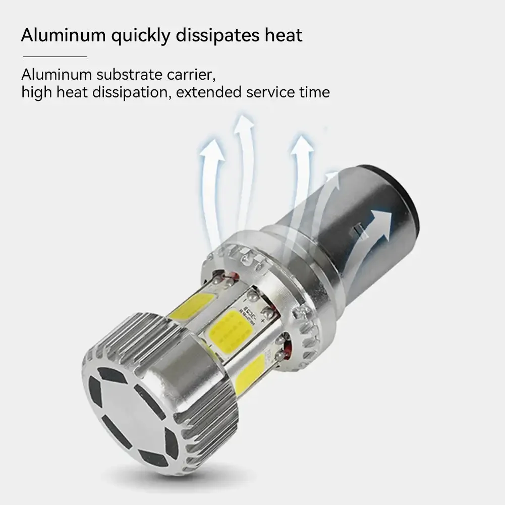 دراجة نارية H4 BA20D LED المصباح لمبة دراجة نارية ضوء السوبر مشرق مصباح لمبات سكوتر دراجة نارية DRL أضواء سبائك الألومنيوم