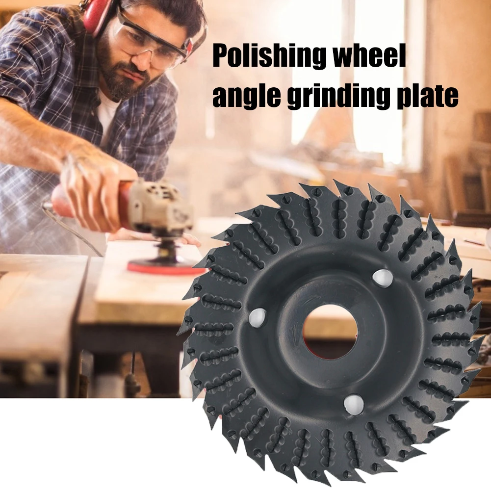 Woodworking polishing, shaping, stabbing disc, curved plane, inclined surface, angle grinder, grinding wheel, polishing wheel