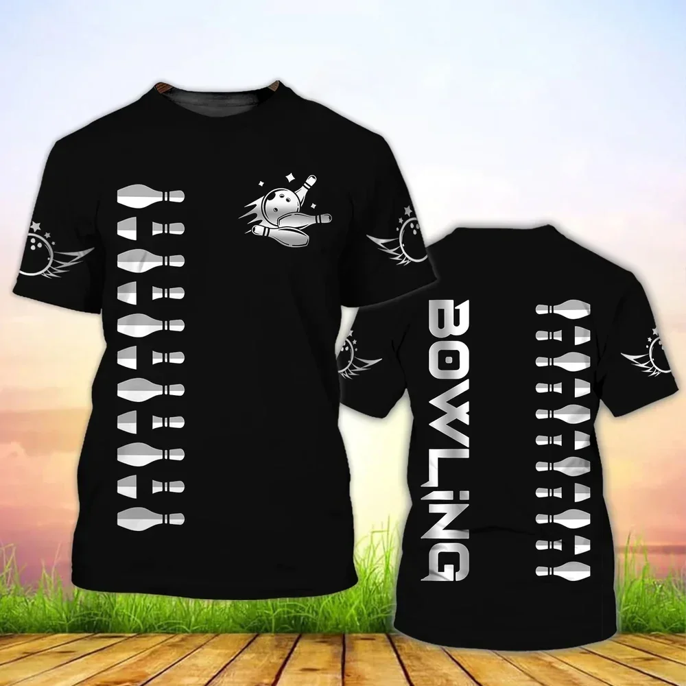 البولينج الكرة تي شيرت الكرتون طباعة الشارع أزياء البلوز س طوق قصيرة الأكمام عارضة تي شيرت المتضخم للجنسين الملابس