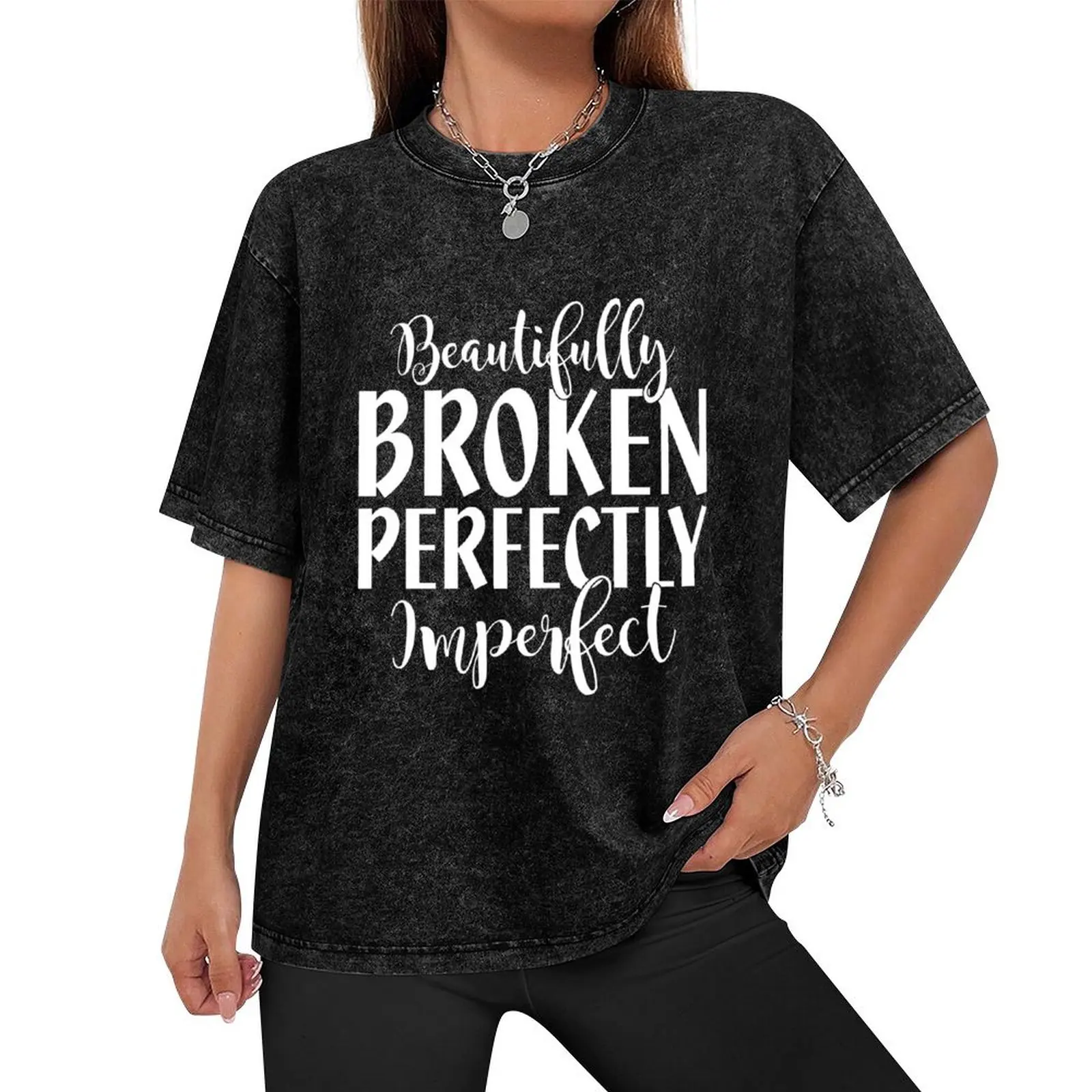 Beautifully broken perfectly imperfect T-Shirt Luxury man boys animal print mens designer clothes