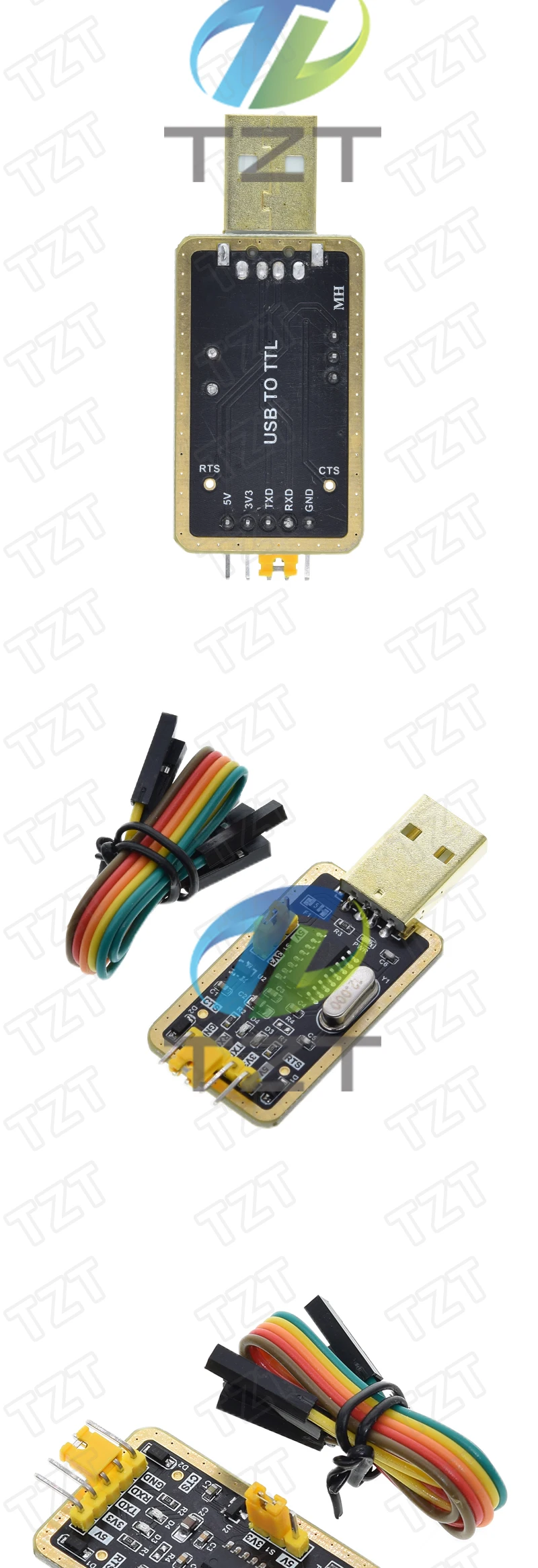 TZT CH340-Modul anstelle von PL2303 CH340G RS232 auf TTL-Modul, Upgrade USB auf serielle Schnittstelle in neun Bürstenplatte für Arduino Diy Kit – Detail 7