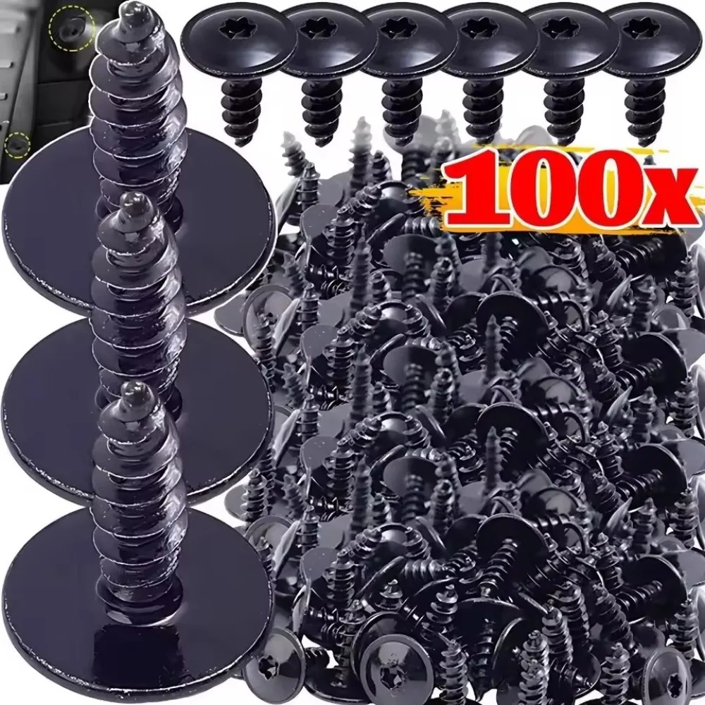 Car Black Self Tapping Screws for Volkswagen Audi N90974701 Underbody Fenders Wheel Arches Bumper Fastener Self Tapping Screw