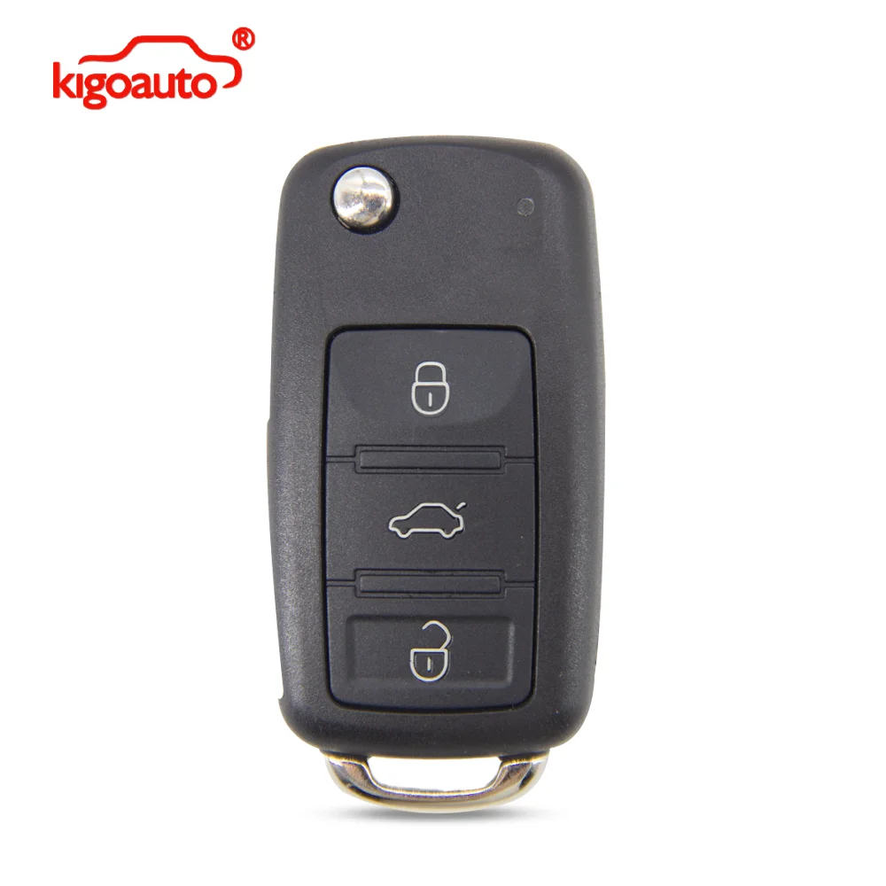 KIGOAUTO FCC 3D0 959 753 AA Flip Key Shell 3 Button for VW Touareg 2004-2009