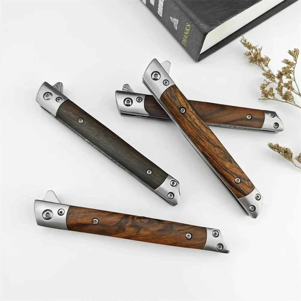 5Cr13Mov Blade Portable Folding Knife Outdoor Wild Travel Hiking Fishing Camping BBQ Multi-functional Practical Cutting Tool