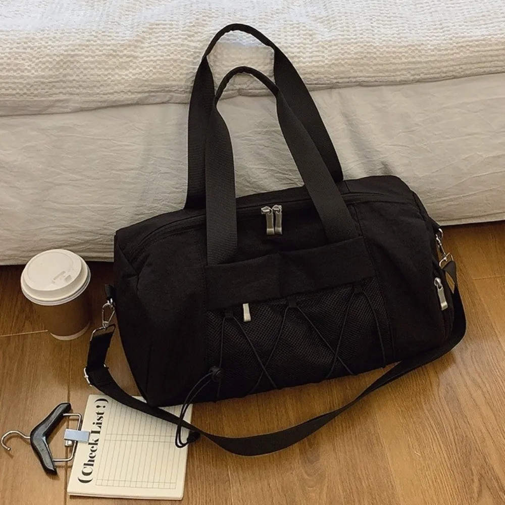 New Large Capacity Travel Bags Dry Wet Separation Solid Color Fitness Handbag Nylon with Shoe Pocket Duffel Shoulder Bags