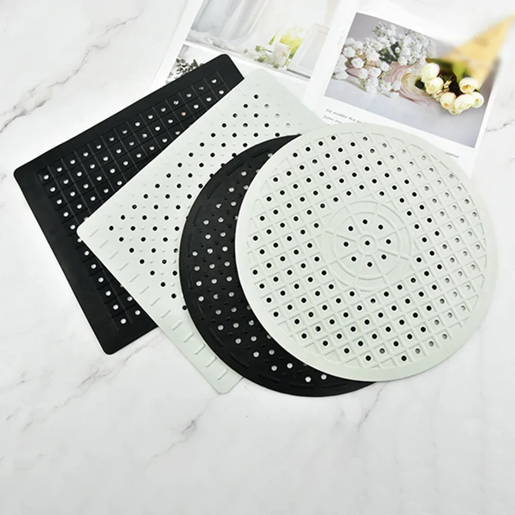 Square/round Kitchen Insulation Mat Rubber Wave Pattern Sink Drain Pad Waterproof And Non Slip Kitchen Circular Tableware Pad