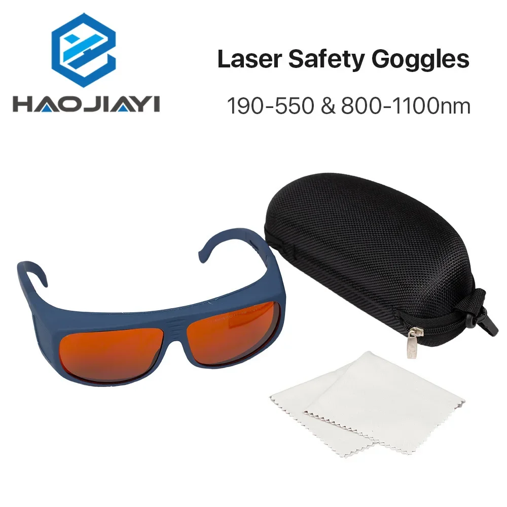 355 & 532nm Laser Safety Goggles Type C Large Size Shield Protective Glasses Protection Eyewear for UV & Green Laser