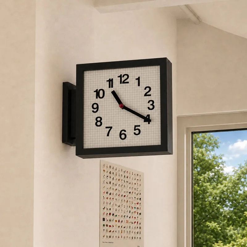 Wooden Wall Clock Modern Home Decoration Double Sided Clock Minimalist Design Aesthetic Clocks Living Room Nordic Wall Art Watch