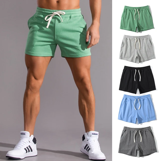 Shorts d'été décontractés en coton pour hommes, shorts de basketball oversize, shorts de sport et de fitness, pantalons de survêtement pour hommes 1