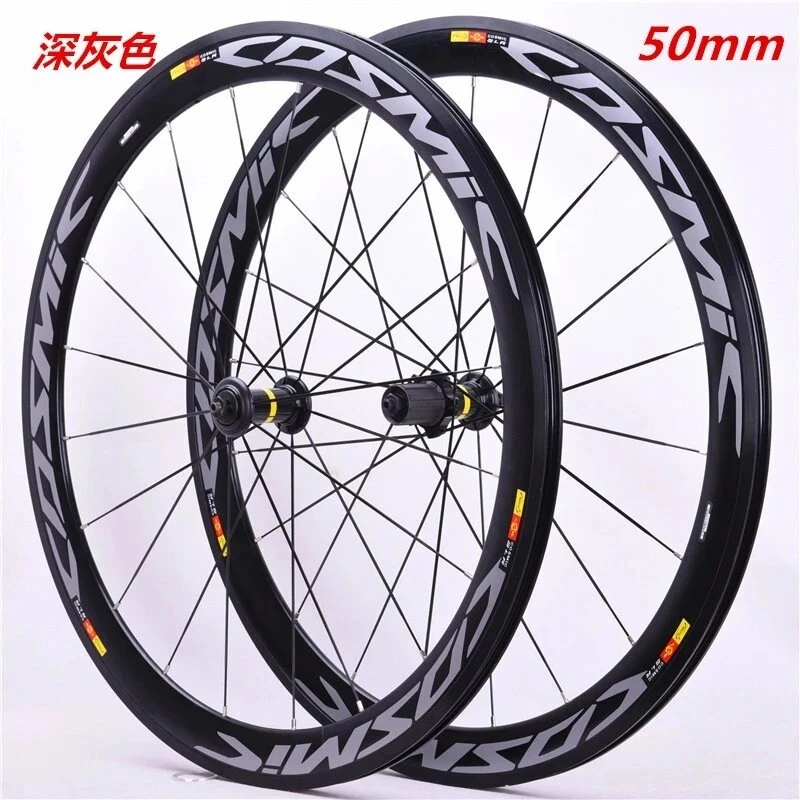 700C Cosmic Elite Road Bicycle Wheel Disc/V Brake Aolly cuscinetto sigillato in alluminio Flat Racing 40/50mmRoad Bike Wheelset