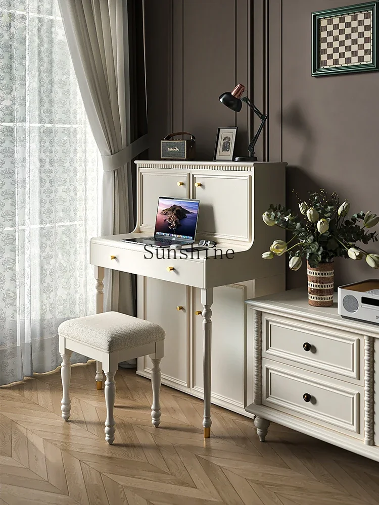 

Furniture French retro bedroom Nordic cream style master bedroom piano dressing table FT