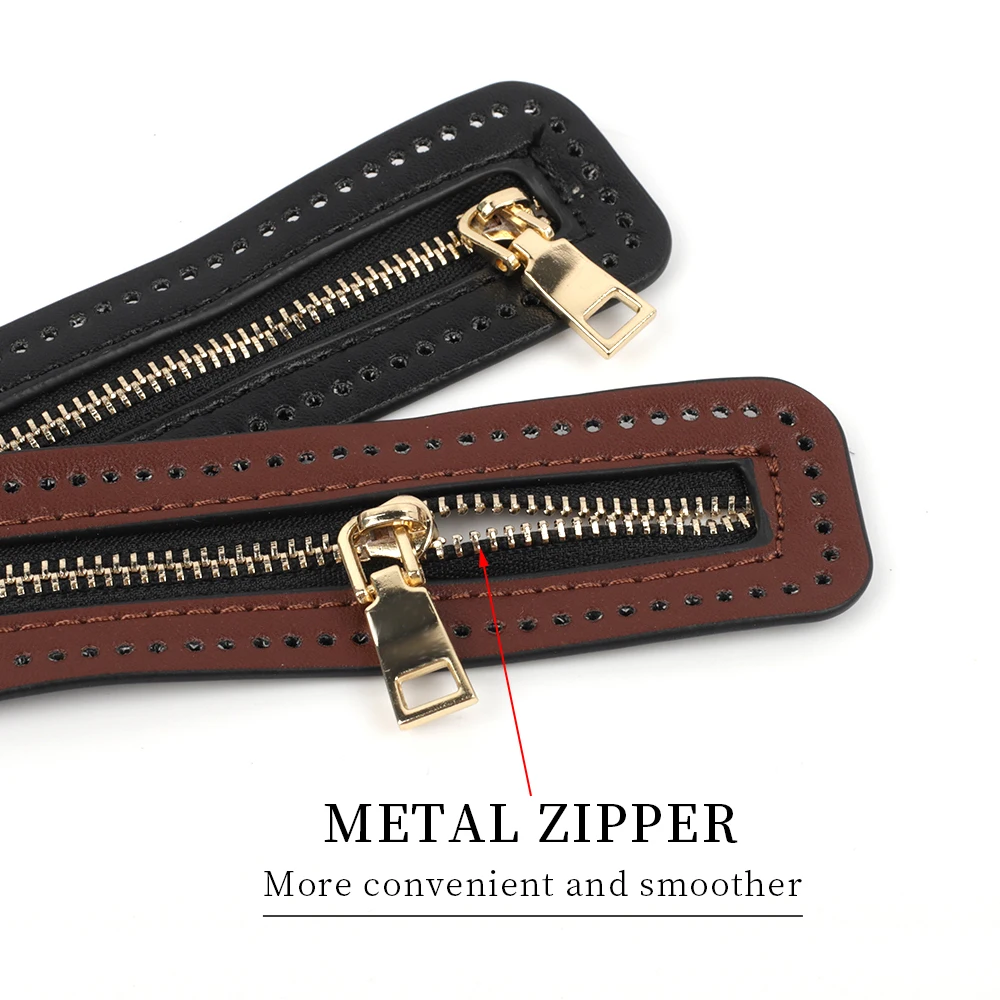 DIY Custom Zipper for Woven Bag Hardware PU Leather Zipper Sewing Accessories 18cm Metal Zipper for Clothes Shoes Supplies