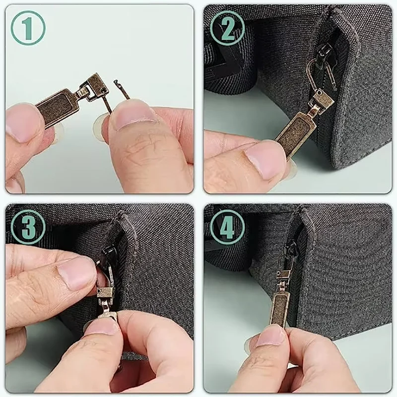5-20 قطعة انفصال العالمي سستة مجتذب استبدال تبويب السوستة رئيس المتزلجون طقم تصليح لحقائب أكياس الملابس الخياطة #6