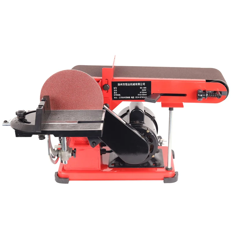 350W Grinder Bench Sanding Machine  Multi-Function Polishing Power Tools Belt Sander Electric Adjustable Bench Belt Sander