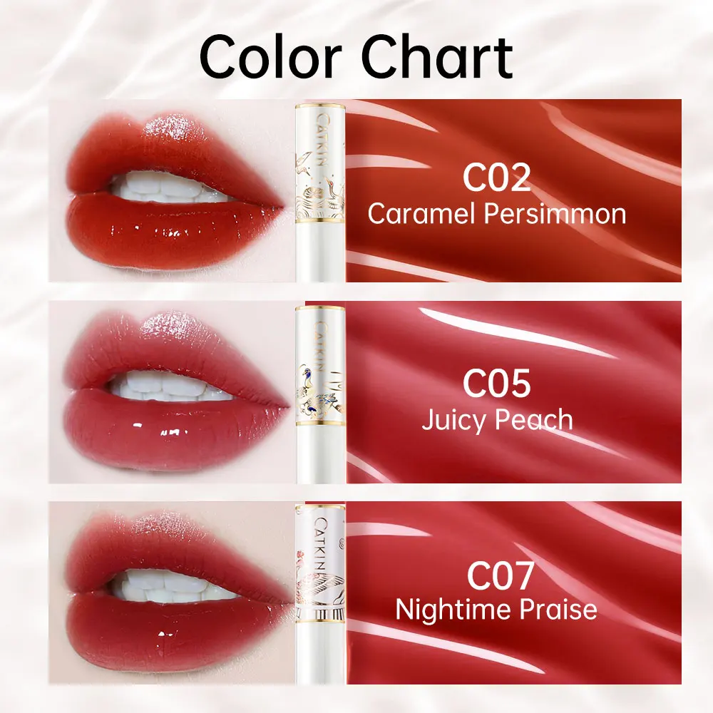 CATKIN Liquid Lipstick Jelly Lip Gloss Waterproof Long Lasting Satin Nourish Moisturizing Smooth Soft