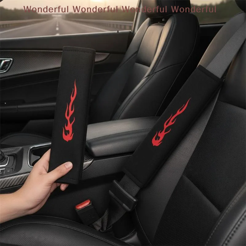 1/2 Pcs Car Seat Belt Shoulder Pads Thickened Anti-choking Protection Soft Shoulder Pads For Driver And Passenger