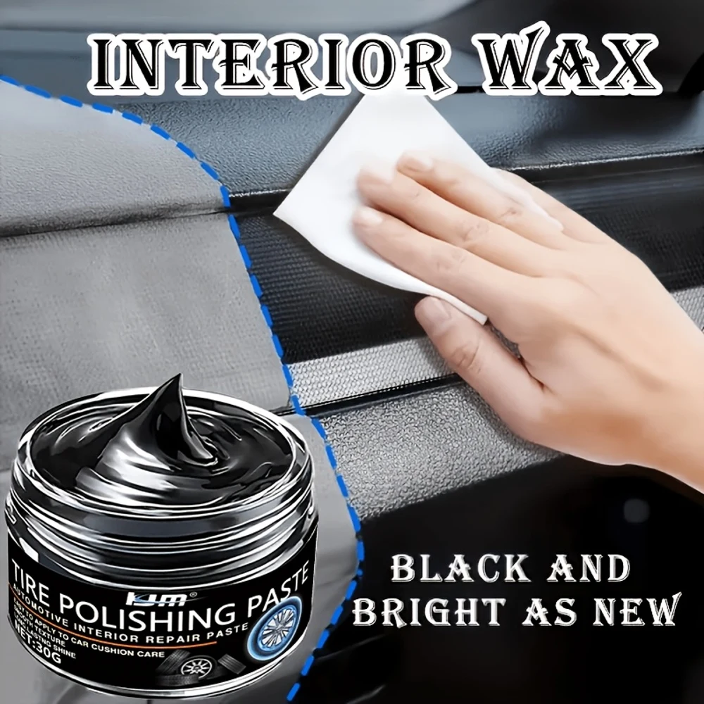 Multi-Purpose Black Plastic And Leather Repair – Car Interior Restorer with Color Correction, Glossy Polishing, And Protective F
