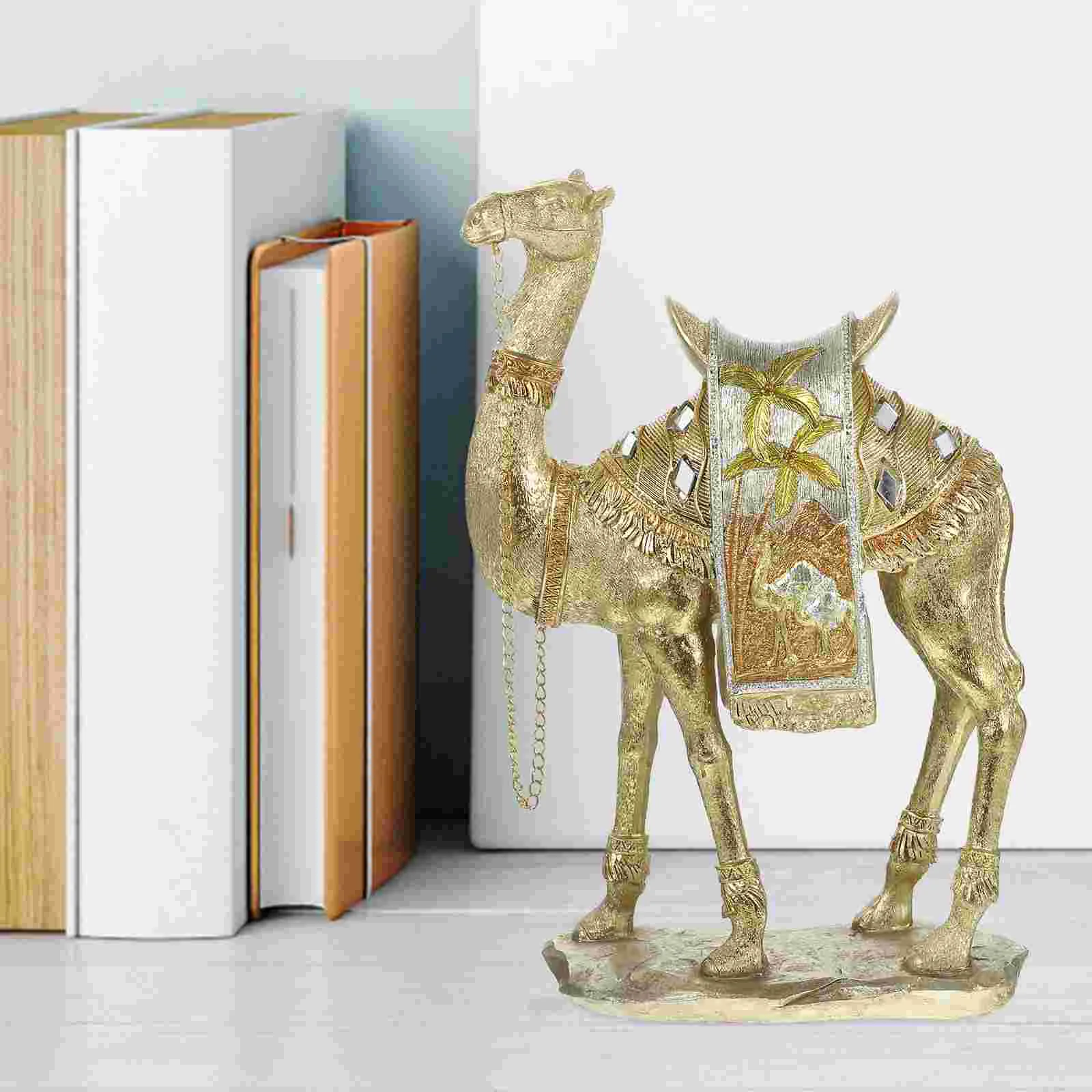 

Sculpture Camel Ornaments Animals Resin Table Top Statues Decor Small Decoration