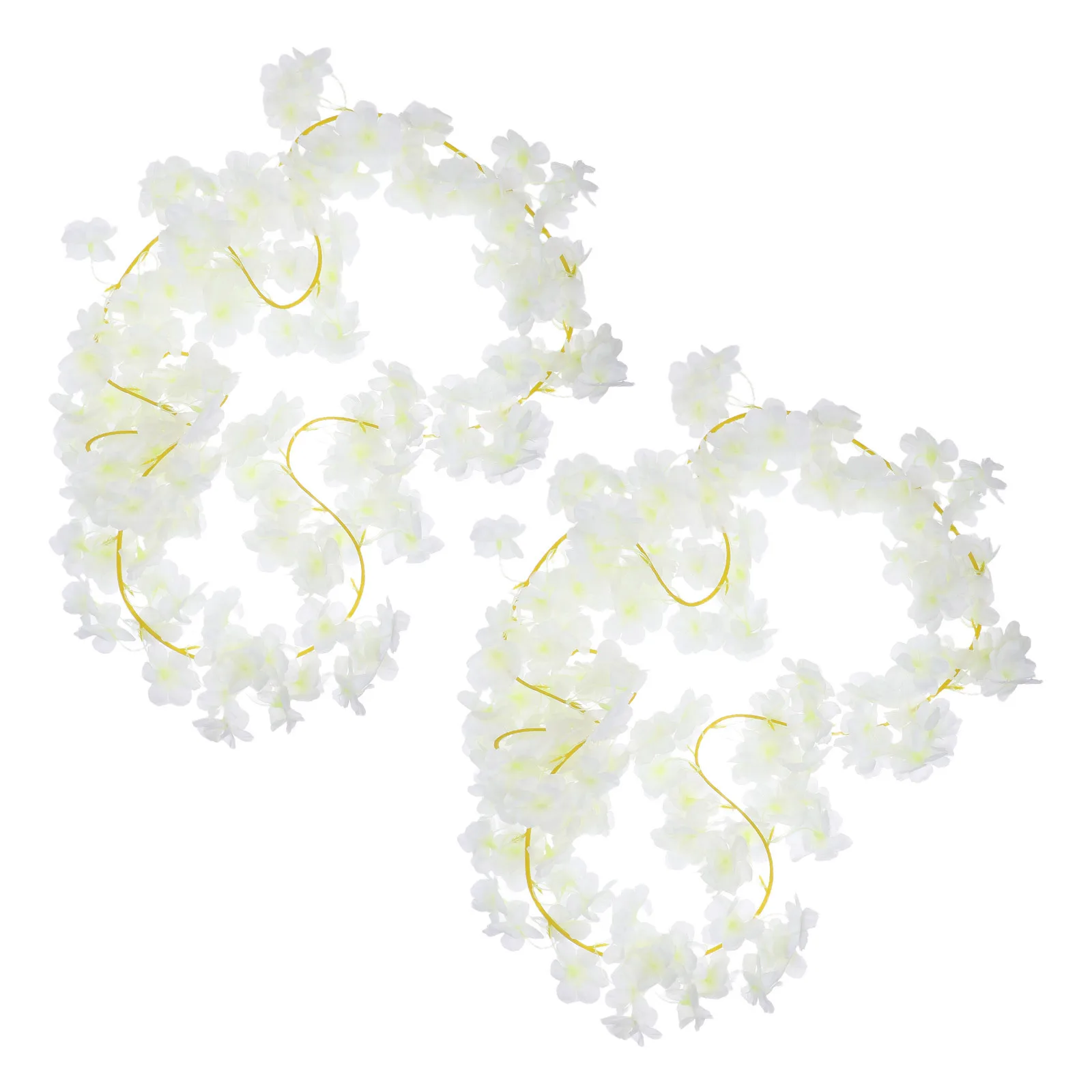 

2Pcs Cherry Blossom Vine Garland Artificial Flower Decoration Wedding Party Home Simulation Floral Strip Faux Flower Garland