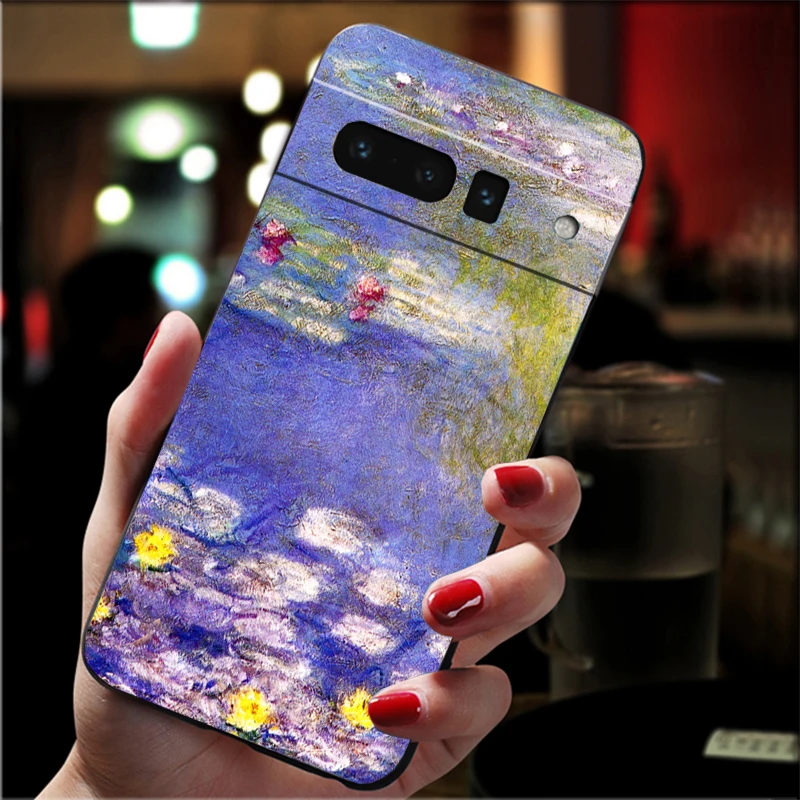 

Phone Case For Google Pixel 10 9 Pro XL 9A 8 7 6 Pro Pixel 8A 7A 6A Pixel 8 7 6 5 Claude Monet Garden Lotus Bridge