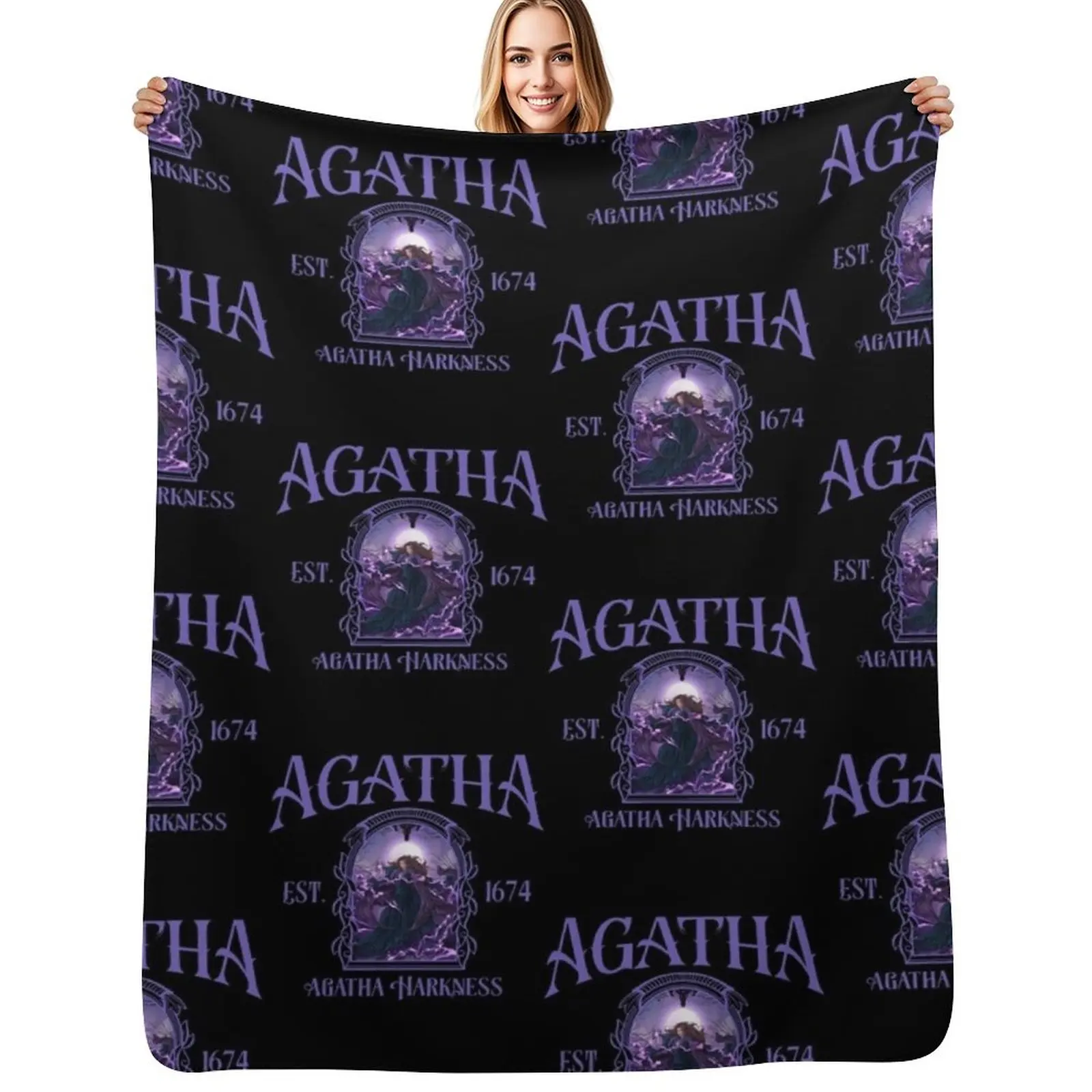 Agatha Harkness EST 1674 Throw Blanket Soft Big christmas gifts Sofa bed plaid Extra Large Throw Decorative Beds Blankets