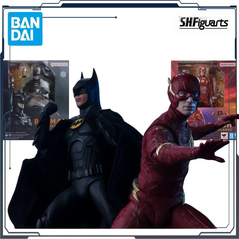 

Bandai SHF American Series Batman&Flash Anime Action Figures, Figurines, Toys, Collectibles, Models,accessories,children's Gifts