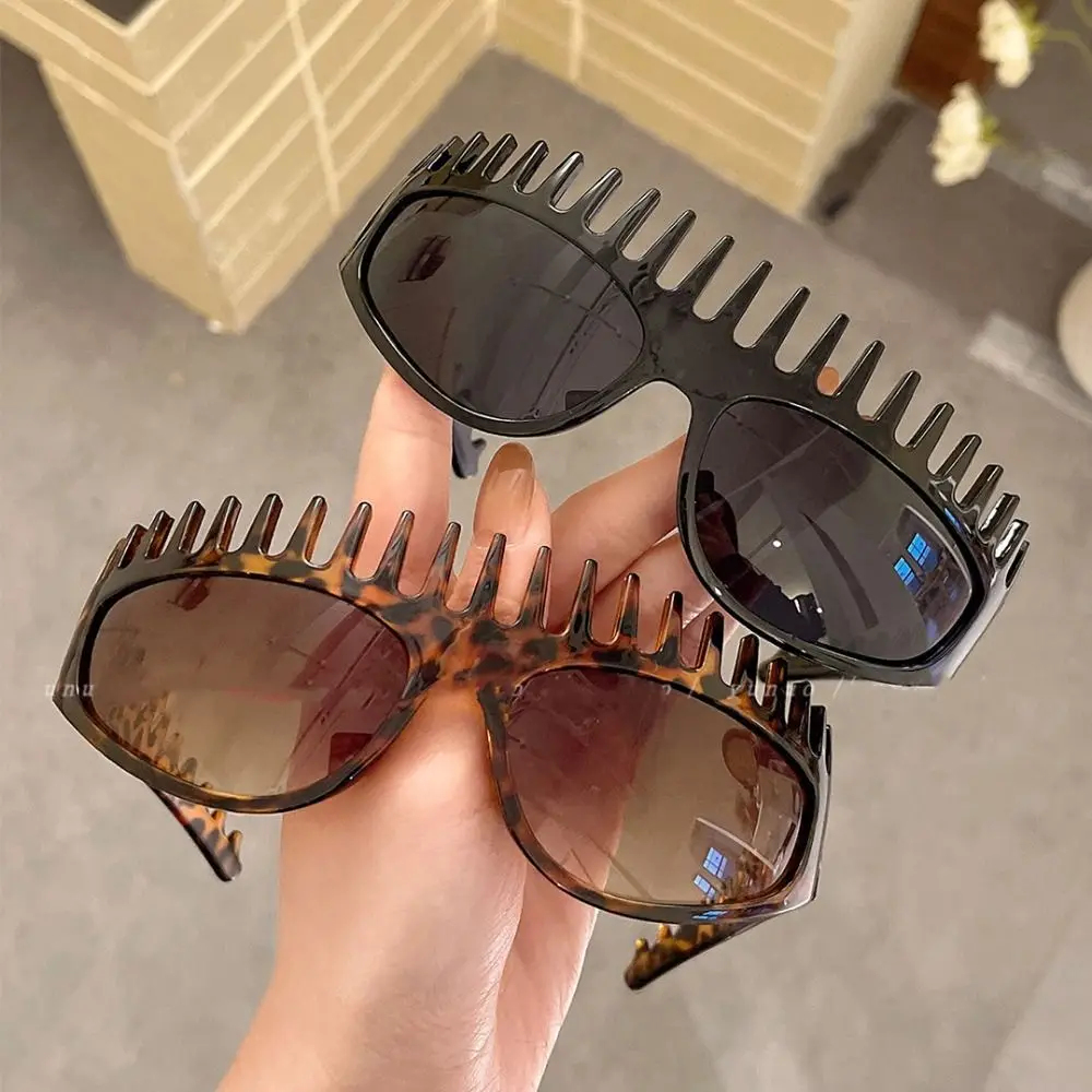 

Солнцезащитные очки-гребень с леопардовым принтом, летние очки-повязка на голову, корейский стиль, женский ободок для волос