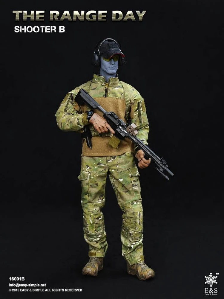 Easy&Simple ES 16001 1/6 Male Soldier Shooter Set Model Accessories Toy Fit 12'' Action Figure Body In Stock