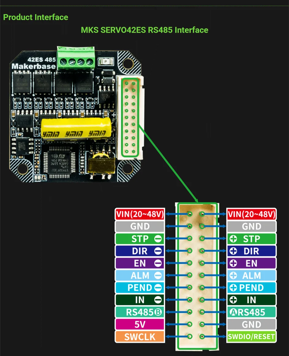 Makerbase MKS SERVO42ES NEMA17 Closed-Loop-Schrittmotortreiber für CNC-3D-Drucker, Gen_L FOC, leise und effizient – Detail 4