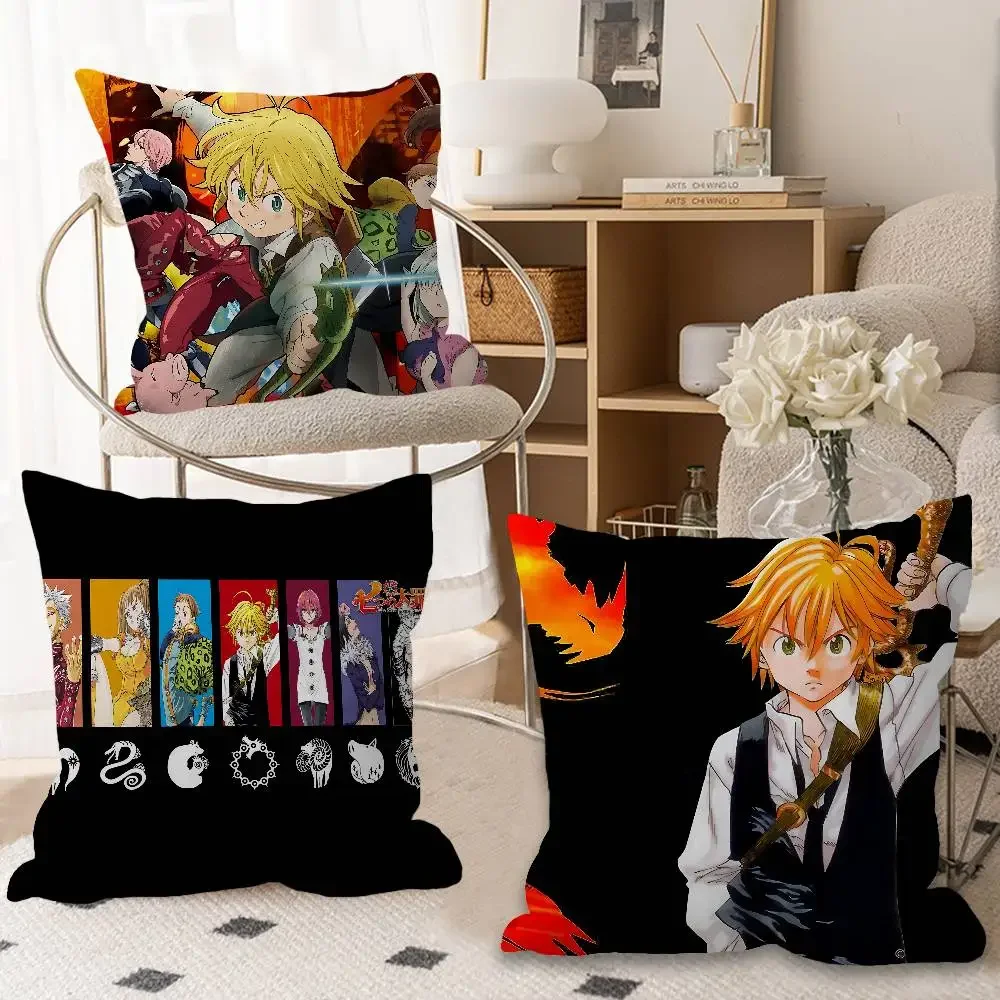 THE Seven Deadly Sins Pillow Cover Sofa Cushion Cover Home Room Decoration Children Gift