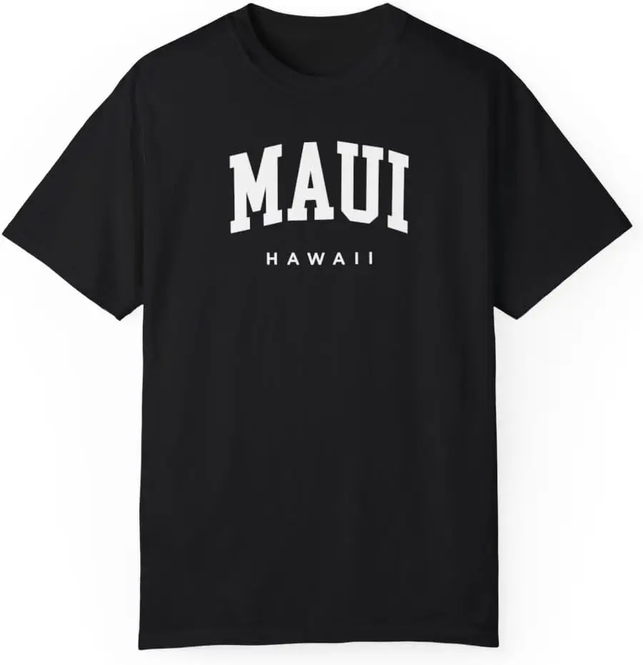 Maui Hawaii Adulto Unisex Colores cómodos Camiseta de manga corta