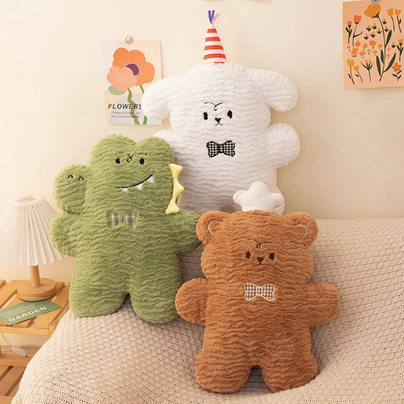 

Cute Cartoon Bear Dog Plush Toys Soft Stuffed Sleepping Companion Pillow Room Car Homedecor Dog Plush Pillow Chair Plush Cushion